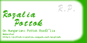 rozalia pottok business card